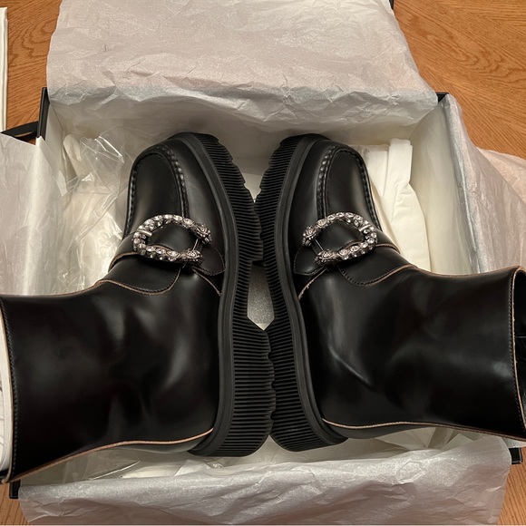 Gucci Authentic Hunder Dionysus-Buckle Leather Boots booties 39 - Picture 12 of 16